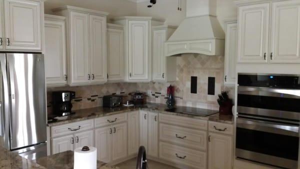 NEW CONSTRUCTION KITCHEN COMPLETION BEFORE LED CABINET LIGHTING TURNED ON.