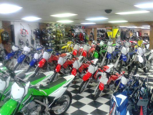 We have lots of Dirt bikes and gear