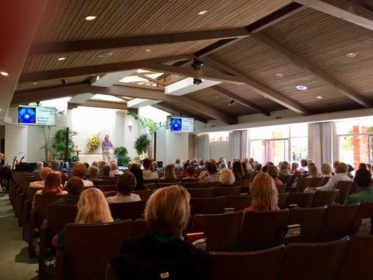 Our sanctuary with Rev. Larry Schellink