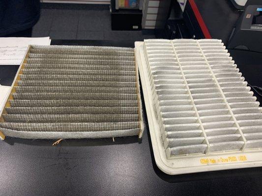 Cabin filter and air filter