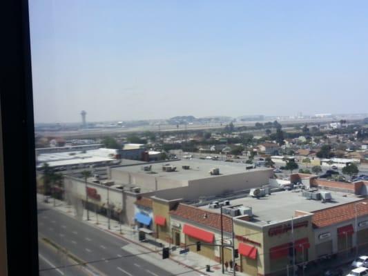 View of the airport from one of the patient's rooms.