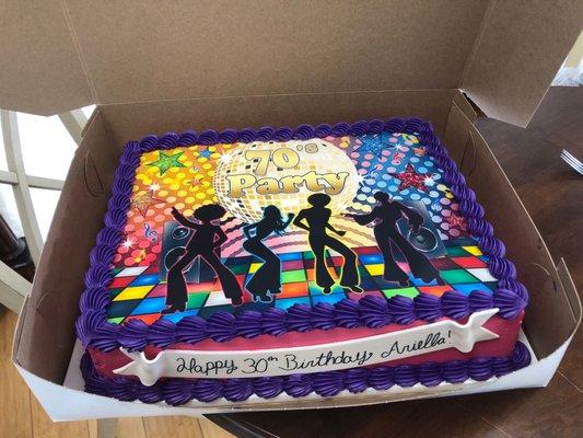 70's Disco Theme Cake David's Custom Cakes did an Excellent job! Thank so much!