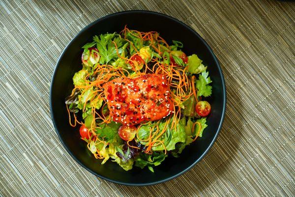 Sambal Glazed Salmon Salad