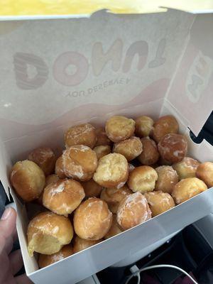 4 dozen donut holes fill up but fit in this tiny box!