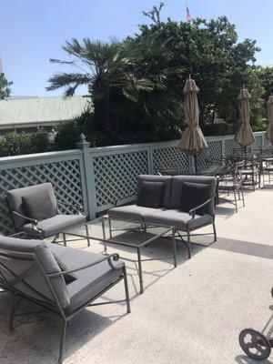 Seating area by the pool