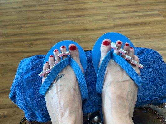 Red apple pedicure