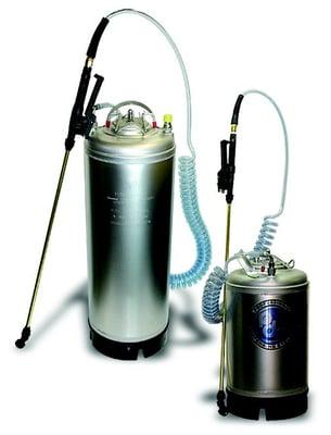 3&5 gallon portable chemical sprayers, showing the 22" long extension wand option.