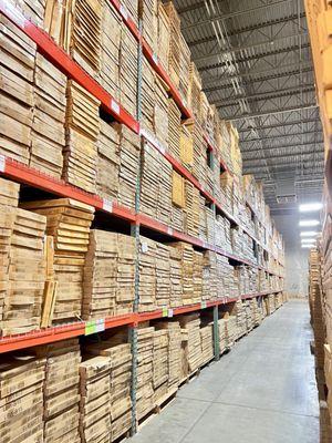 Rows of in stock high quality cabinets