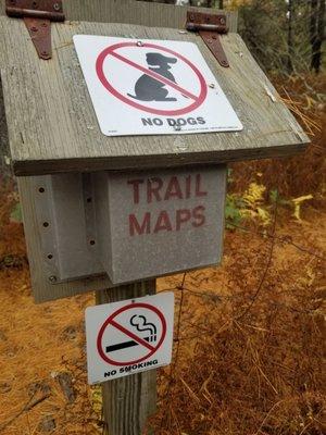 Trail maps are available at the trail head