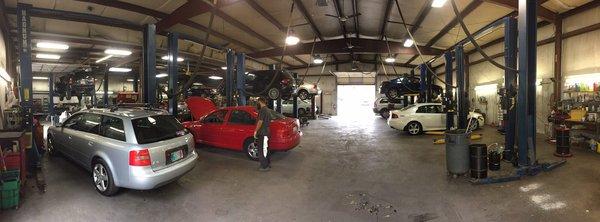 Inside the shop at importdoktor and collision center