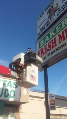 Sign service and repair by MNC & ANC Professional services LLC. Covering Oakland Macomb  Wayne counties