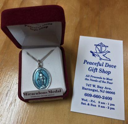 My new Miraculous Medal necklace that's been blessed!