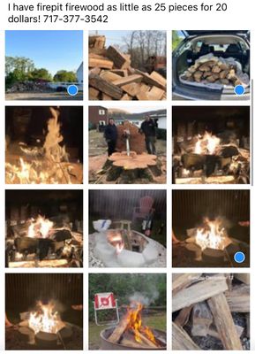 Firepit wood for sale