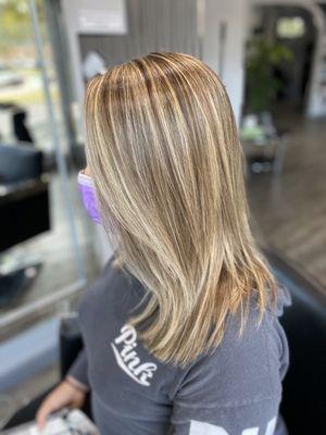 Highlights and toner done by Melanie