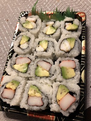 Combination 2 Roll 12 Pieces: California Roll & Shrimp Avocado Roll