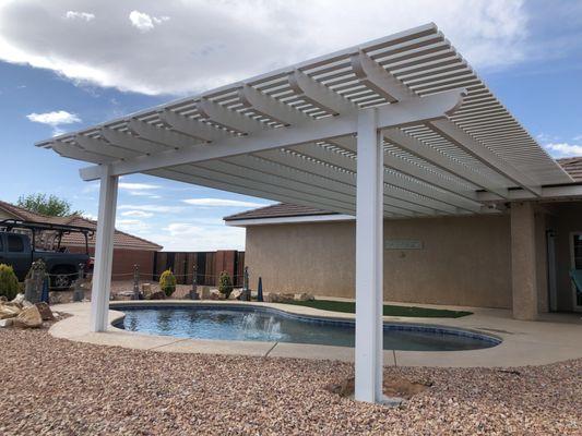 Transform your outdoor space into a Vegas oasis with our stylish and durable patio covers.