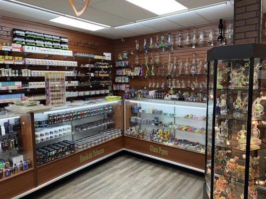 Full line of glass and vape juice