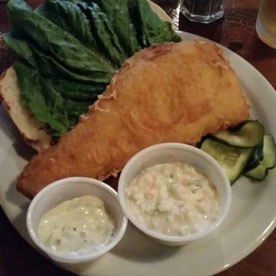 I'm a HUGE fan of the Fried Cod Sandwich. Tartar sauce is yummy & perfectly tangy. Served on a toasted roll, SO good!