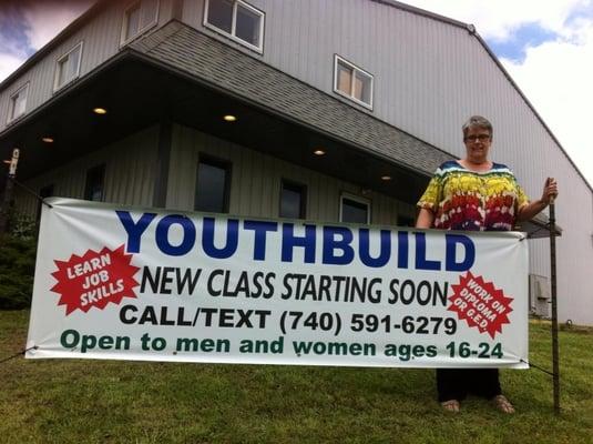 Youthbuild teaches construction skills to young people 18-24 who are pursuing their High School Diploma or GED