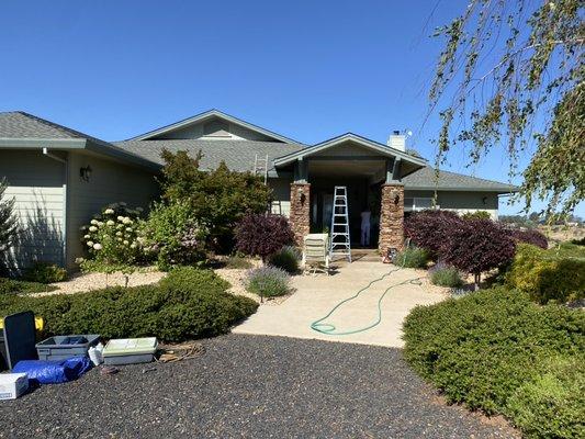 Close to finishing exterior painting on a beautiful valley ridge house in lower Paradise