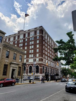 Looking at the Yorktowne Hotel on Market St. in Downtown York