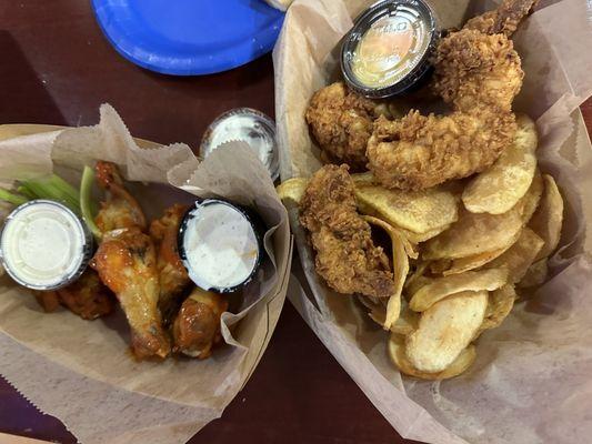 Wings and chicken tenders