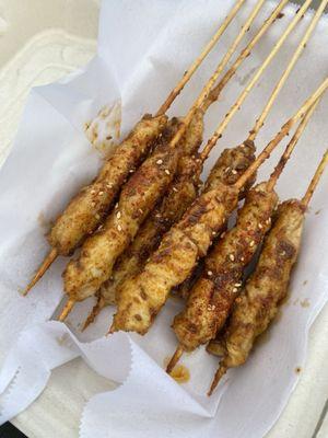 House Special Chicken Skewers. Order comes in 8 sticks