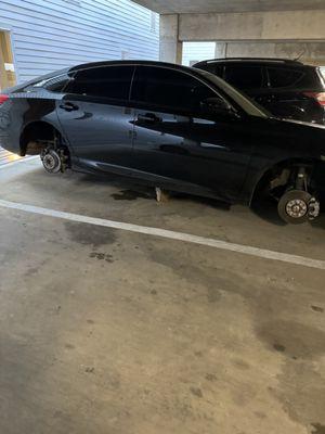 Rim and tires stolen