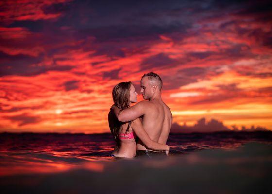 We do Semi-Submerged Underwater Sunset Photo Shoots!