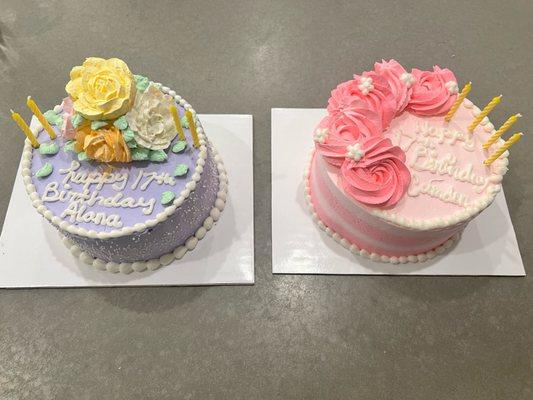 Birthday cakes