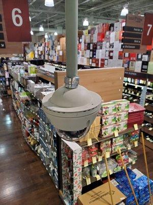 Camera relocation wine store