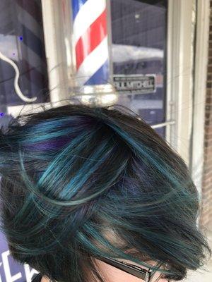 Blue and purple highlights for the summer!