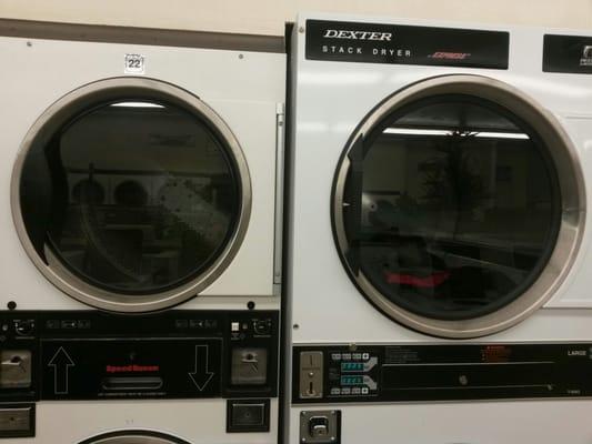 They have a "stack dryer" which dries up to 5 loads of clothes at once i just use them to dry my single washes faster