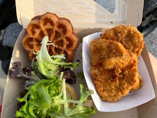 Original chicken and waffle (My son requested the other waffle before I could take a picture)