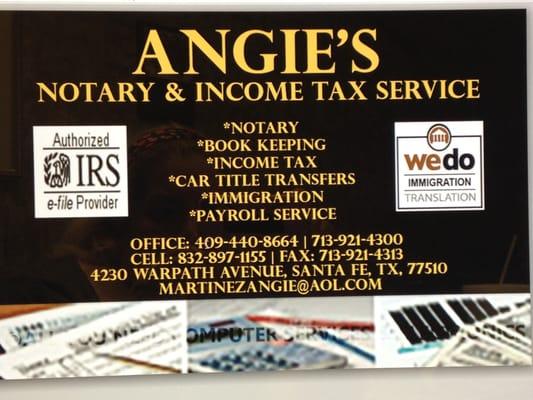 Immigration Service, Notary Public, Tax Preparation, Multi-Service Company for all your business and personal needs.