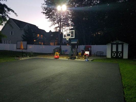 Basketball court lighting