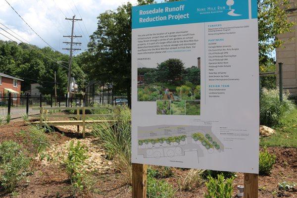 A green infrastructure site built by NMRWA to divert thousands of gallons of stormwater.