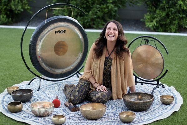 Private backyard session setup featuring Terri!