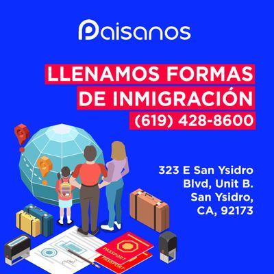 Llenamos formas de Inmigración: Petición Familiar ‍‍‍, , Renovación de Residencia, Ciudadanía, , Sentri/Global Entry ,  y más!!