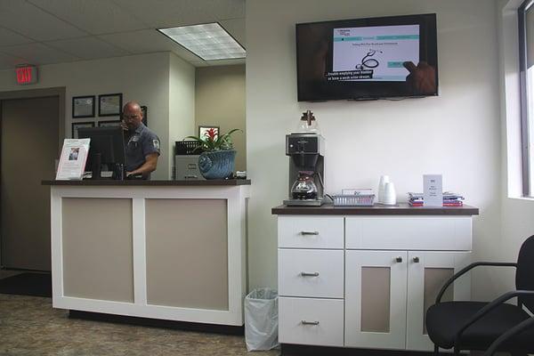 Enjoy our TV, free Wi-Fi, or read a variety of magazines to pass the time while your vehicle is being serviced.