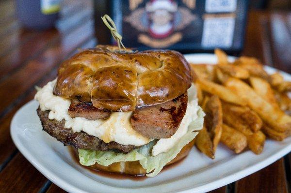 Beer cheese burger