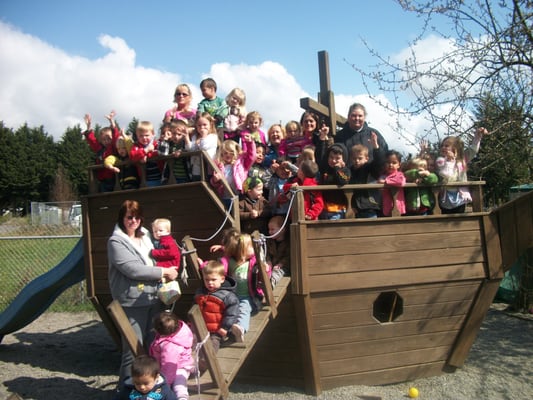 Pirate Ship play structure. The kids love this.