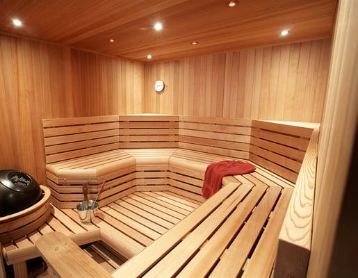 Helo InfraSaunas combine traditional sauna and infrared sauna in one room.