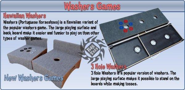 3 Hole Washers and Hawaiian Washers