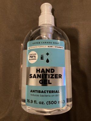 Free hand sanitizer