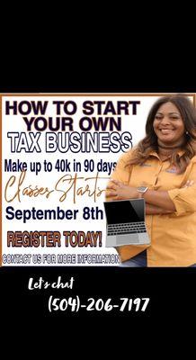 How to Start your own Tax business .Enrollment starts April 1,2022 for upcoming Tax season.