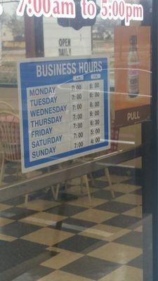 Store hours