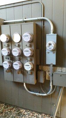 Redone meter at apartment complex in Antioch