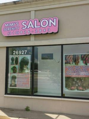 The front of the salon.