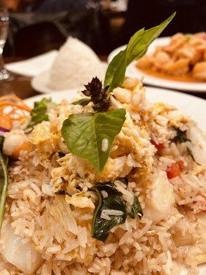 Basil Fried Rice with Crabmeat